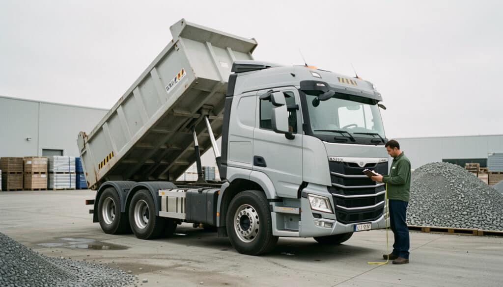 Dimensions d’un camion benne selon le modèle et la charge