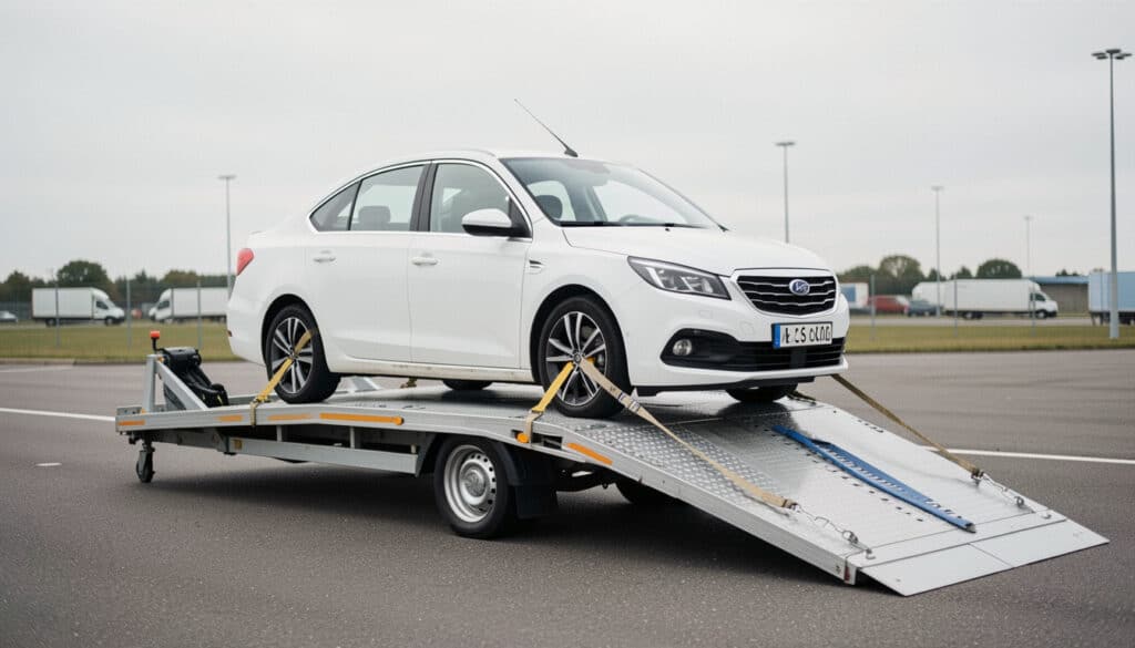 Transporter une voiture sur plateau sans se tromper