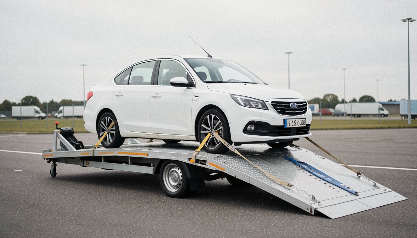 Transporter une voiture sur plateau sans se tromper